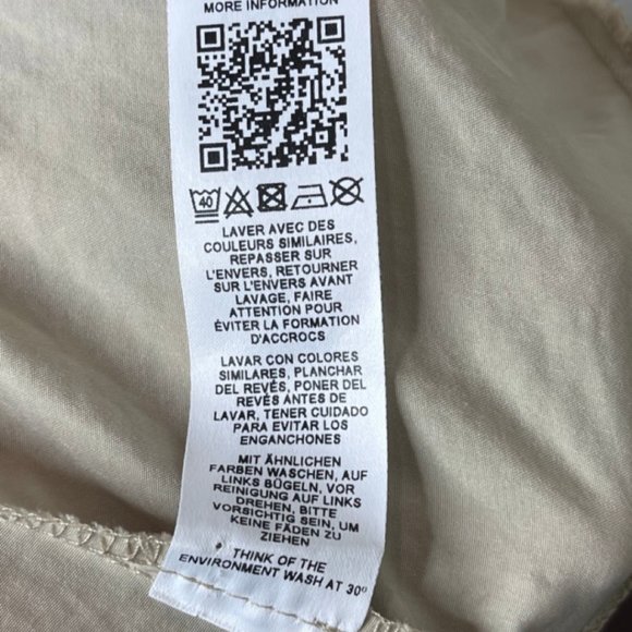 ASOS | Beige Button Front Pleated Midi Skirt with Pockets | Size 14 - Picture 8 of 10